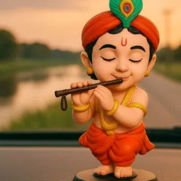 MISS PEACH Cream & Green Religious Idol Showpiece-image-35