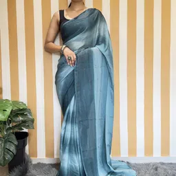 Rangtulika Ethnics Striped Poly Georgette Ready to Wear Saree-picture-35