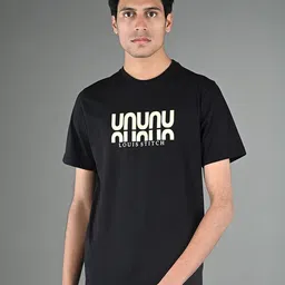 LOUIS STITCH Men Typography Printed Round Neck Cotton T-shirt-image-22