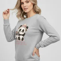 Calm Down Women Printed Sweatshirt image 4