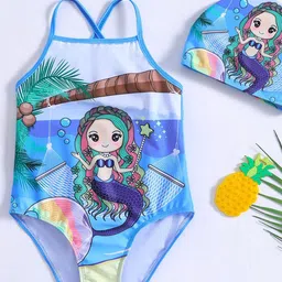 YK Girls Printed Swimwear Bodysuit image 1