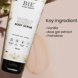 BiE- BEAUTY IN EVERYTHING Vanilla Sorbet Body Scrub with Aloevera - 200 ml image 2