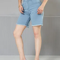 Miss Chase Women High-Rise Denim Shorts image 5