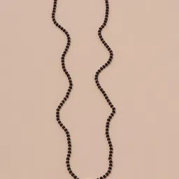 CAPILITE Jewellers Gold-Plated American Diamond Studded And Beaded Mangalsutra image 1