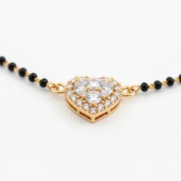 Opal Touch Gold-Plated Cubic Zirconia-Studded & Beaded Auric Embrace Mangalsutra image 2