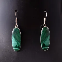AAR Jewels Rhodium-Plated Oval Drop Earrings image 1