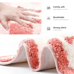 Homio Pink Anti-Slip Microfibre 2000GSM Bath Rug-image-3