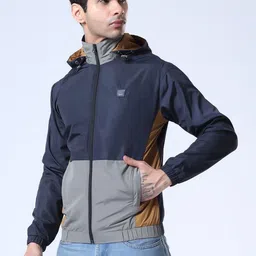 SPIRITTED Men Colourblocked Lightweight Woven Jacket image 3