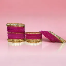 Pasovi Set Of 38 Stone Studded Glass Bangle image 2