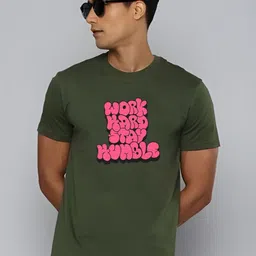 KaamBhari Typographic Printed Round Neck Pure Cotton T-shirt-picture-14