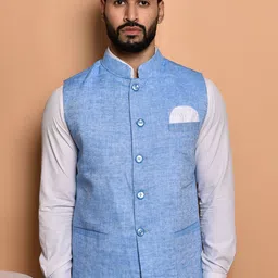 PRINTCULTR Textured Woven Nehru Jacket-picture-18