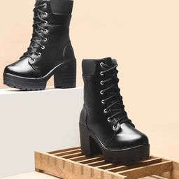 JM LOOKS Women's Block-Heeled ChelseaBoots-picture-4