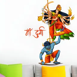 Decor Villa Multicolor Durga Maa Wall Sticker-image-91