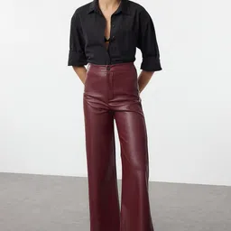 Trendyol Women Faux Leather Trousers-picture-22