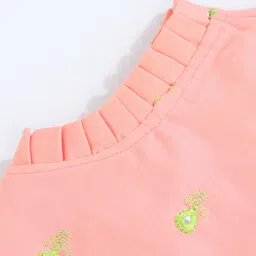 Babyhug Sleeveless Sequined Choli and Ghagra Set with Ruffled Dupatta - Pink image 5