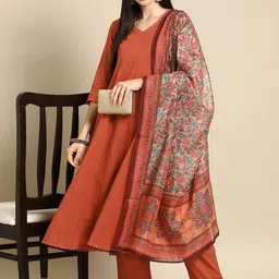 anni designer Women Cotton Blend Kurta Pant Dupatta Set-picture-32