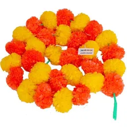 wdecor traditional Marigold artificial flower Orange, Yellow Marigold Artificial Flower-picture-34