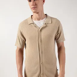 Thomas Scott Men Premium Cuban Collar Solid Cotton Casual Shirt image 1