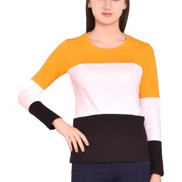 BEYOU FASHION Women Colourblocked Pockets Slim Fit T-shirt-picture-42