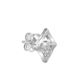 GIVA 925 Silver Contemporary Radiant Rhombus Zircon Studded Studs image 3
