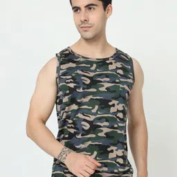 Masculino Latino Men Camouflage Bio Finish Raw Edge T-shirt-image-82