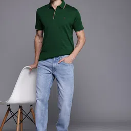 Louis Philippe Sport Pure Cotton Contrast Tipping Polo Collar T-shirt image 3