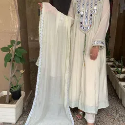 Sdc Collections Embellished Mirror Work Mirror Work Angrakha Anarkali Kurti-picture-26