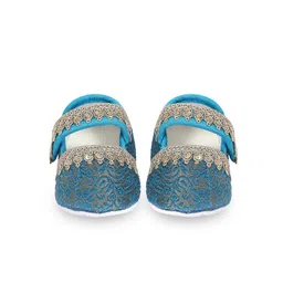 COCO CANDY Girls Brocade Booties with Golden Lace image 3