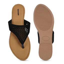 Anouk Women Embellished One Toe Flats with Laser Cuts image 3