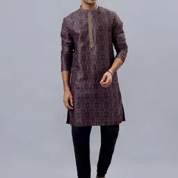 azania Men Printed Regular Kurta with Pyjamas image 1