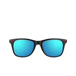 SPADEACES Unisex Polarised and UV Protected Wayfarer Sunglasses BLUE BLACK WAYFARAR-20_14 image 3