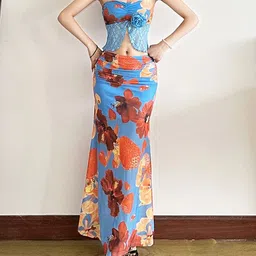 StyleCast x Revolte Printed Straight Midi Skirts image 2