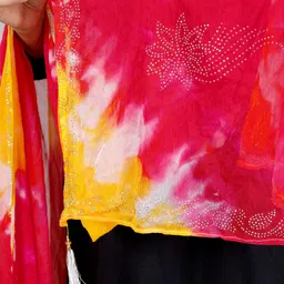 qaunain Chiffon Printed Multicolor Women Dupatta image 5