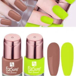 ForSure Set Of 2 Quick Dry Nail Paint 8ml Each - Nude Line 103 - Neon Lime 116 image 5