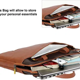 niavaa Men Tan Messenger Bag image 3