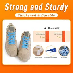 XERUS Flat Black Light Blue Shoe lace for sneakers canvas shoelaces Shoe Lace image 3