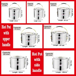 mintage Stainless Steel Hot Pot 5 Liters | Serving Pot for Better Serve Thermoware Casserole image 2
