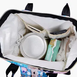 laee cute "Cute Cartoon Cat Print Baby Diaper Bag | Multi-Functional Waterproof Backpack printed diaper bag image 3