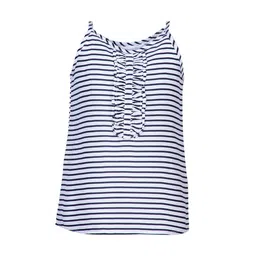 IDK Girls White & Blue Striped Top-picture-56
