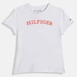 Tommy Hilfiger Girls Brand Logo Printed Pure Cotton T-shirt-picture-21