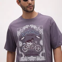 The Roadster Life Co. Printed Pure Cotton Relaxed Fit T-shirt-picture-20