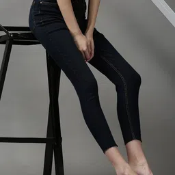 SHOWOFF Women Navy Blue Skinny Fit Stretchable Jeans-image-83