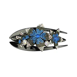 MIZORRI Women Blue & Black Embellished French Barrette-image-23