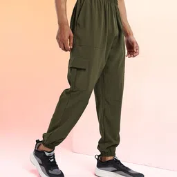 HRX by Hrithik Roshan Men Mid-Rise Rapid-Dry Cargo-Style Training Joggers image 5