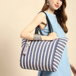 Anouk Geometric Textured Shopper Tote Bag image 1