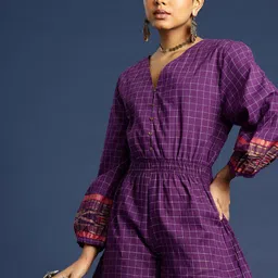 Taavi Woven Festive Checked Jumpsuit-picture-24