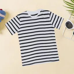 Pantaloons Junior Boys Striped Pure Cotton T-shirt-picture-24
