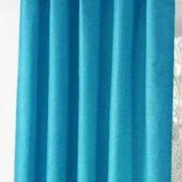 styletex 213 cm (7 ft) Polyester Semi Transparent Door Curtain (Pack Of 4) (Solid, Sky Blue) image 3