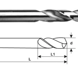 MIRANDA TOOLS Gold Stub Drills Stub Series Parallel Shank Drill (Size 12.70 mm) image 1