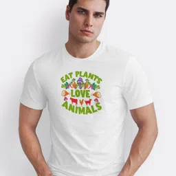 Seekbuylove Typography Printed Round Neck Cotton T-shirt-picture-20